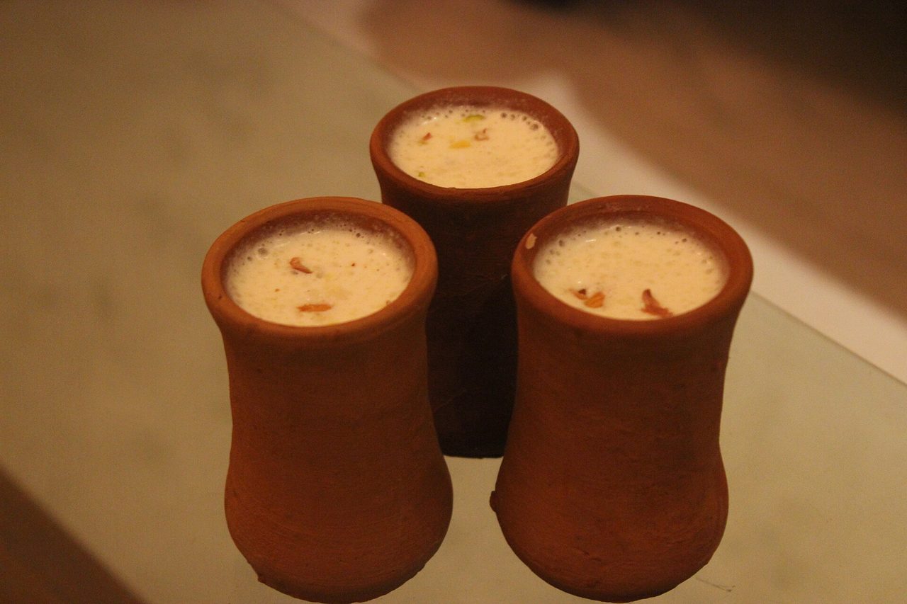 Matka kulfi served in traditional earthen pots